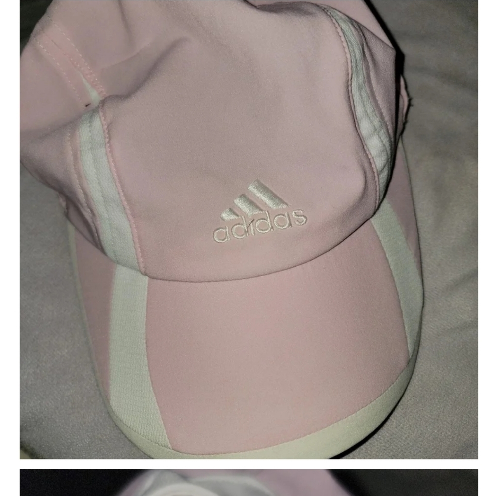 Adidas hat pink and white